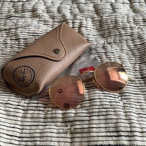 Ray-Ban rose colored sunglasses